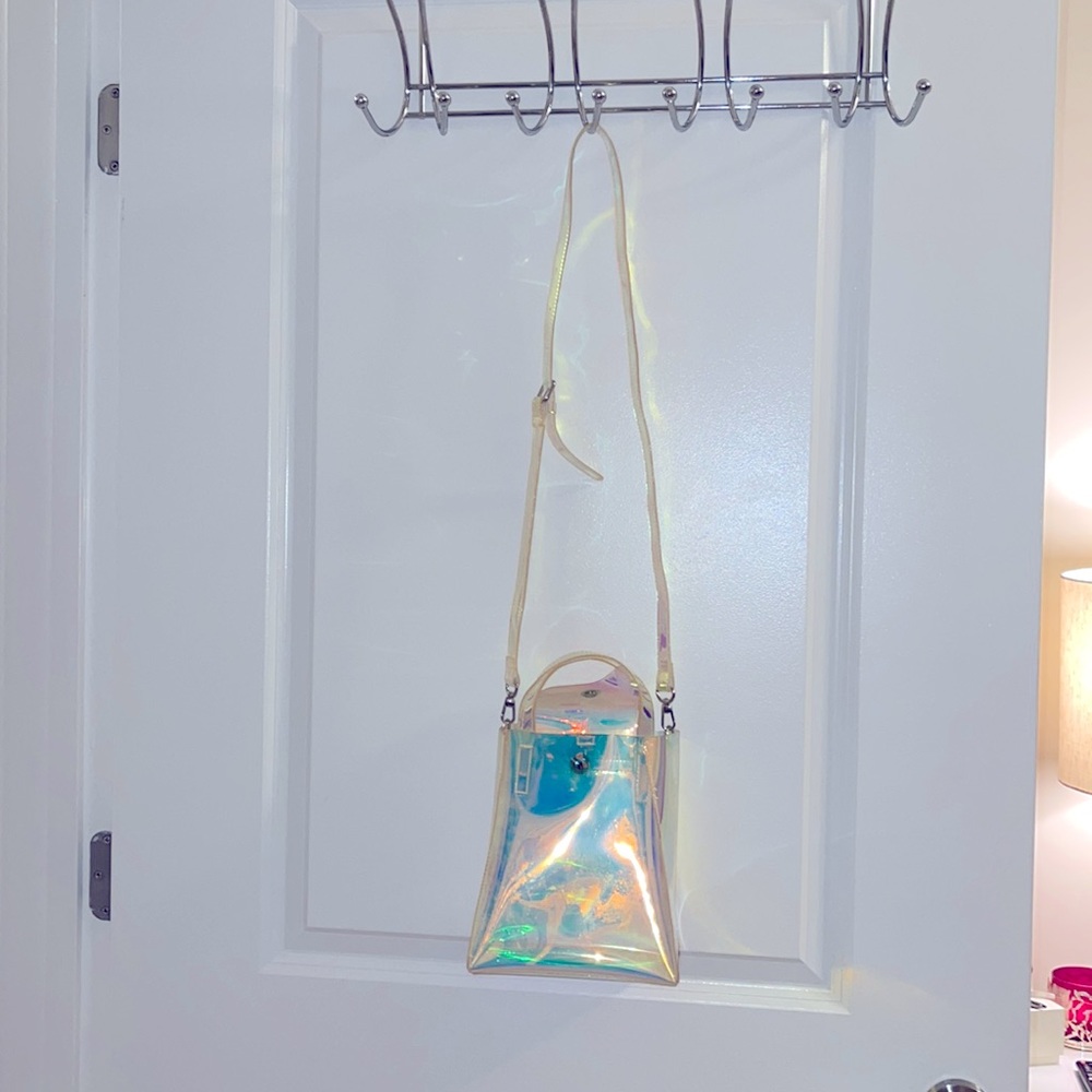 Zara over the shoulder/ crossbody iridescent hologram bag